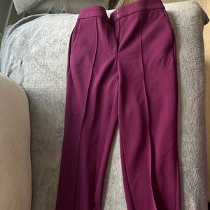 ANN TAYLOR DRESS PANTS - Straight, Plum Colored Pants -- Size 8 -- NWT